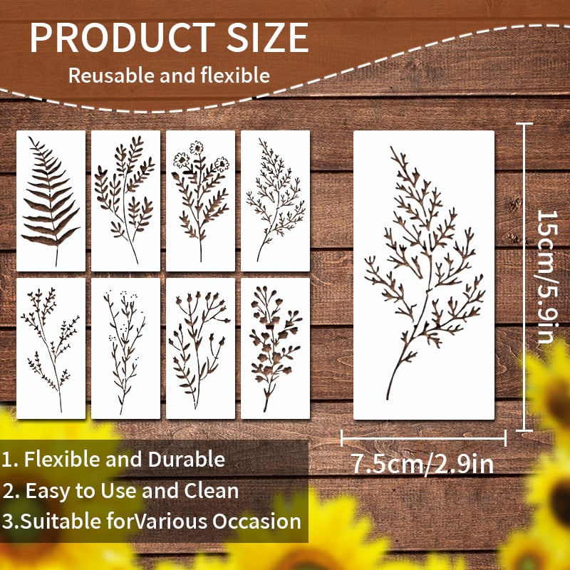 🏡Last Day 49% OFF -Blooming Flowers Stencil Kit🌻DIY Decoration