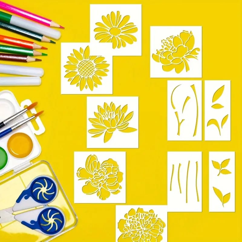 🏡Last Day 49% OFF -Blooming Flowers Stencil Kit🌻DIY Decoration